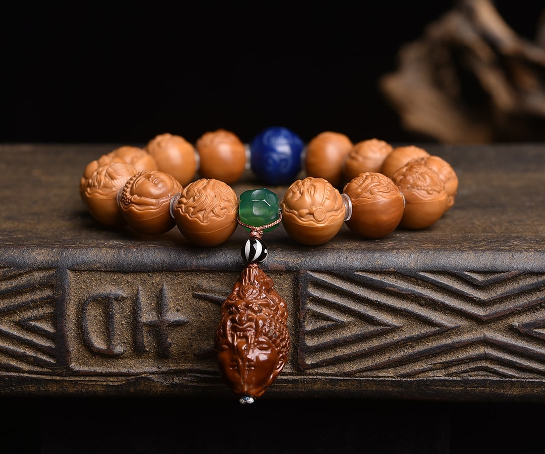 Natural Monkey Head Walnut Bracelet - 3