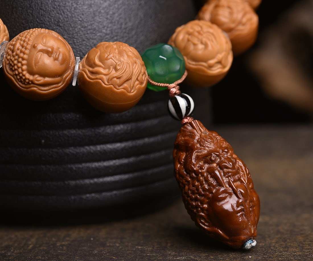 Natural Monkey Head Walnut Bracelet - 4