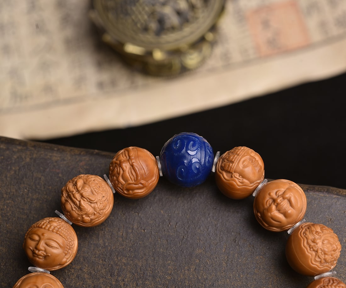 Natural Monkey Head Walnut Bracelet - 5