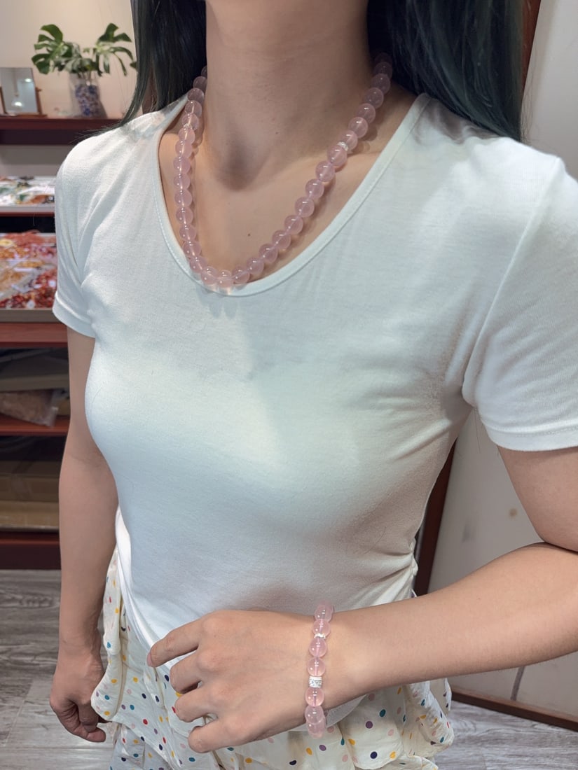 Natural Rose Quartz Set - 2