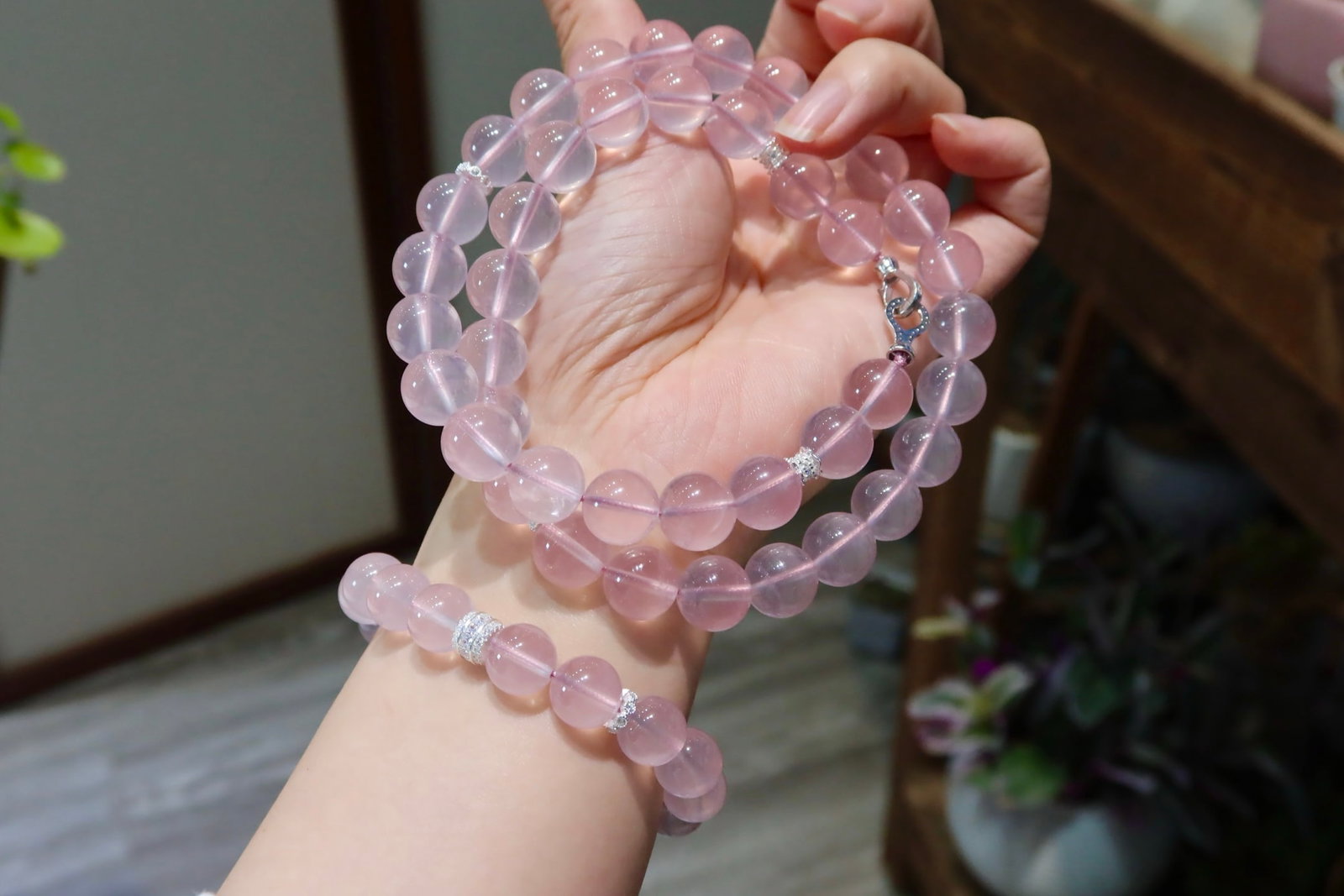Natural Rose Quartz Set - 4