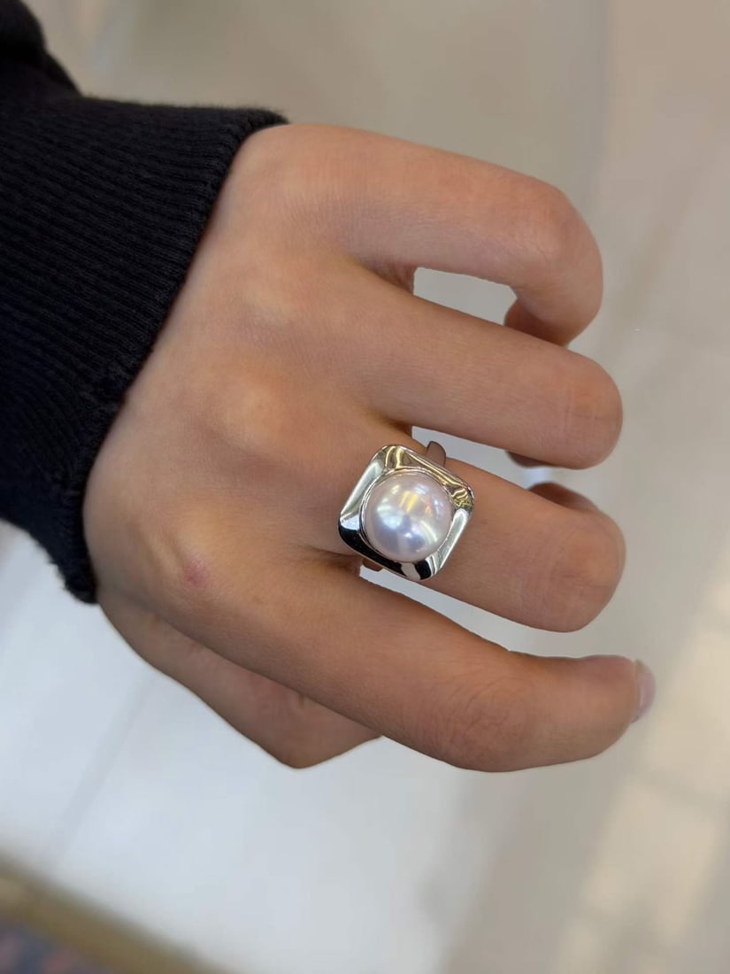 Sterling Silver Edison Pearl Ring - 2