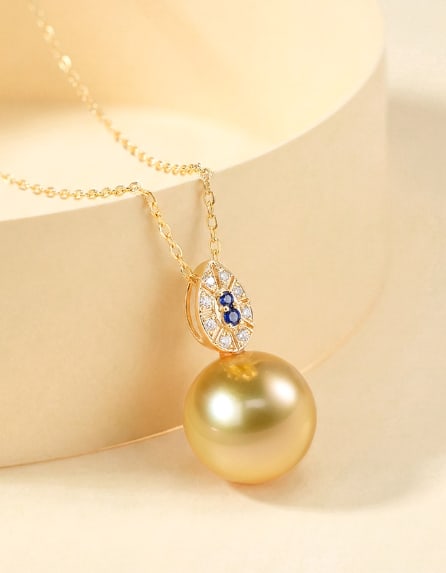 18K Gold South Sea Golden Pearl Pendant (1 of 6)