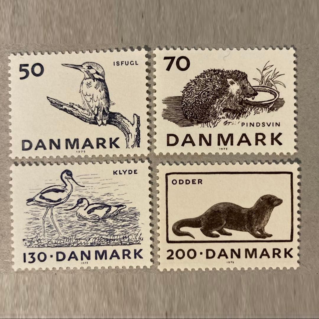 Unused Foreign Stamps: 4 Danish Stamps, Themed on Endangered Species: Unused Foreign Stamps: 4 Danish Stamps, Themed on Endangered Species