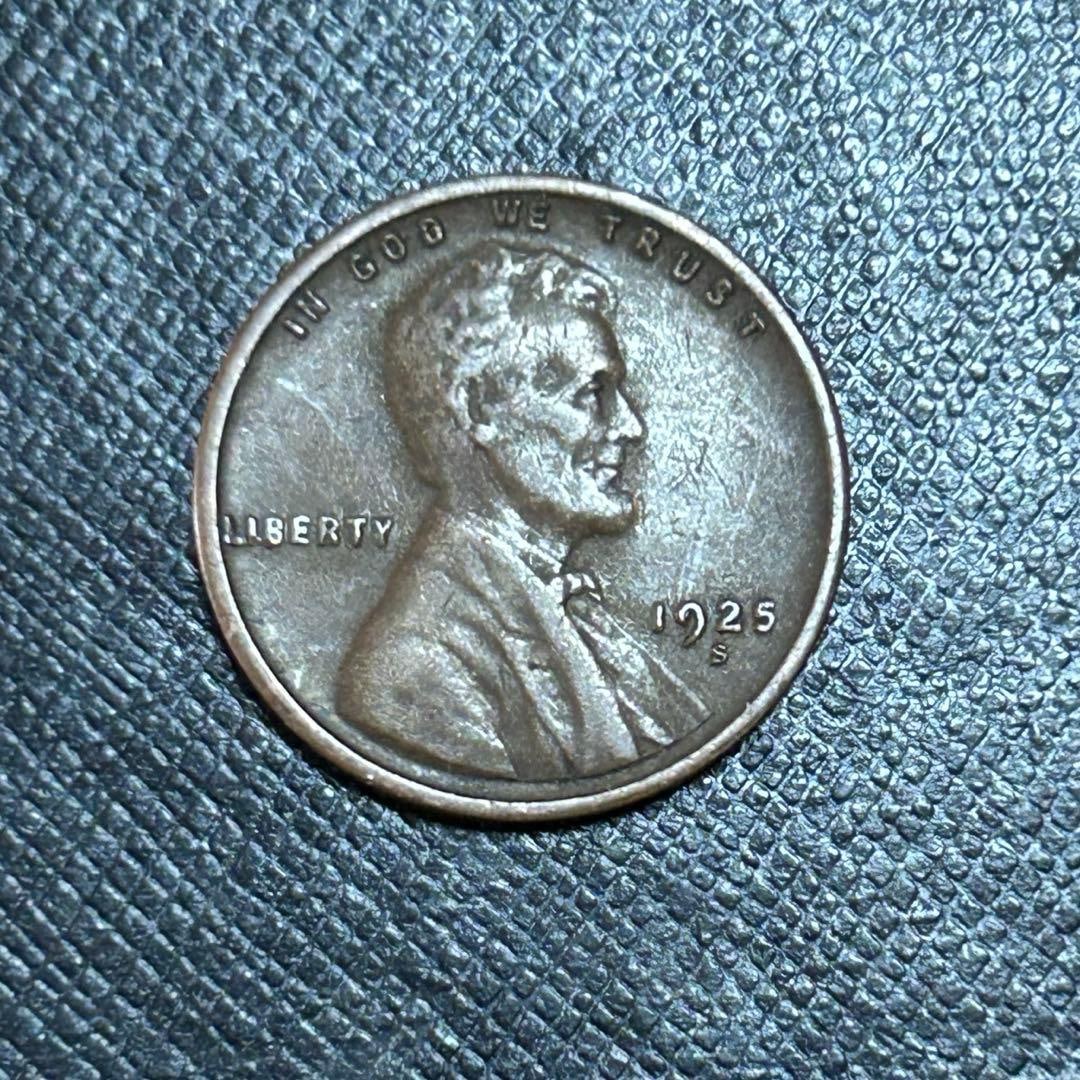 United States 1 Cent Wheat Penny, 1925, Antique Coin (1 of 3)