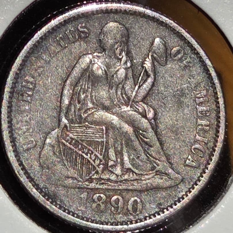 United States Seated Liberty Dime, Silver Coin, 1890 (1 of 20)
