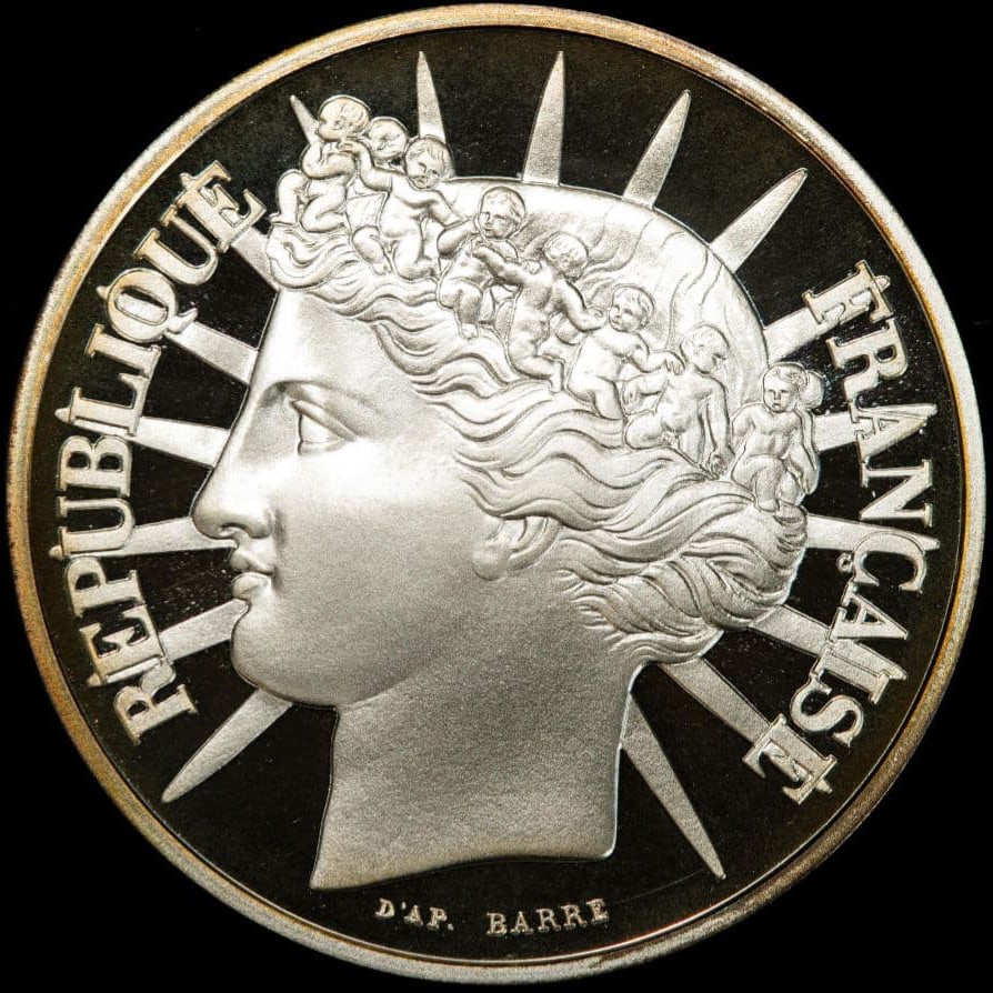 1988 French 100 Francs Silver Commemorative Coin, with Original Box and Certificate (1 of 6)