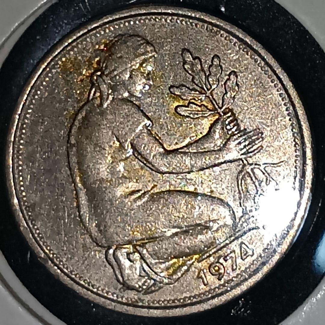 1974 German 50 Pfennig Coin (1 of 2)