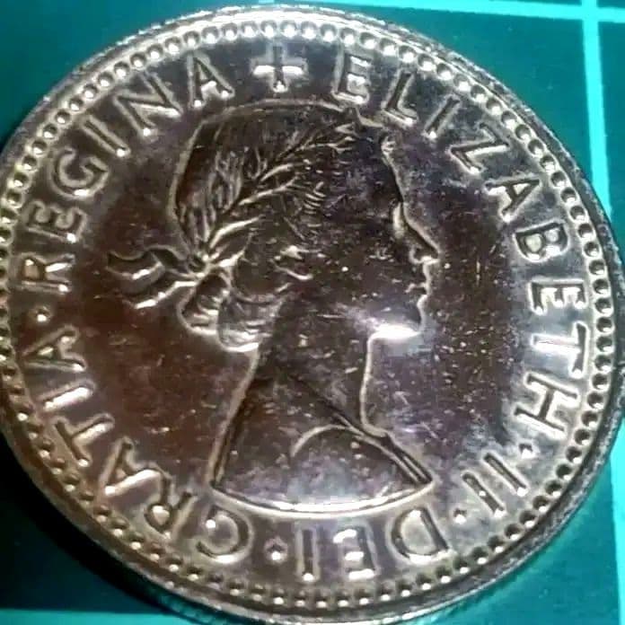 A 1959 sixpence coin (1 of 3)