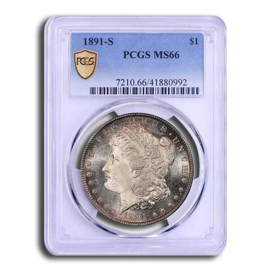 1891-S Morgan Silver Dollar, PCGS Graded MS-66 (1 of 3)