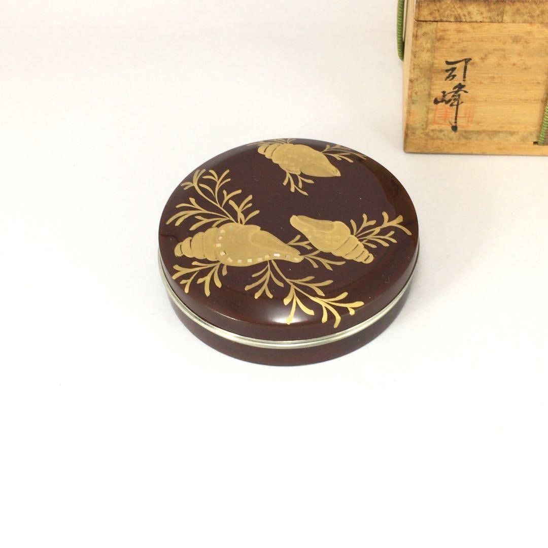 Arai Shiho Nori Shell Maki-e Incense Box (with Original Box) / Yamanaka Lacquerware Tea Ceremony (1 of 6)