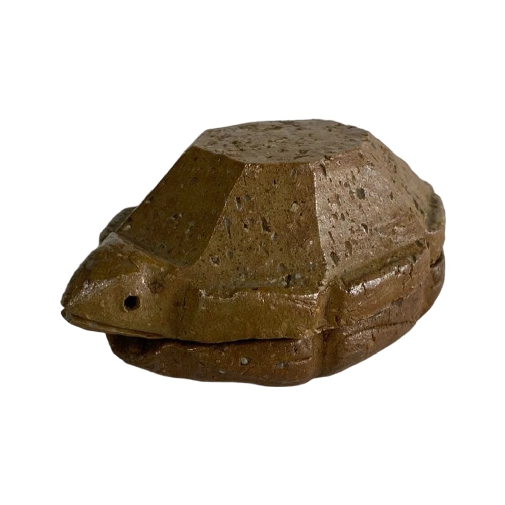 Otagaki Rengetsu work / Rengetsu turtle-shaped incense box, with original box. Tea ceremony utensil, (1 of 9)