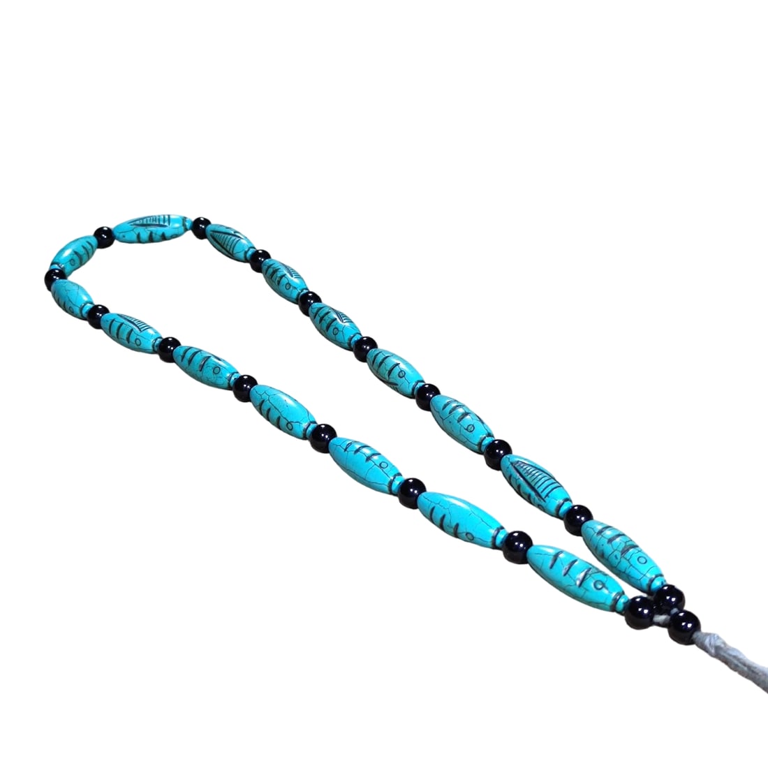Qing Dynasty Turquoise Bead with Golden Cicada Pattern: This Qing Dynasty turquoise bead is exquisitely carved, with lifelike golden cicada patterns showcasing the superb craftsmanship of ancient artisans. The turquoise has a warm hue and fine texture,