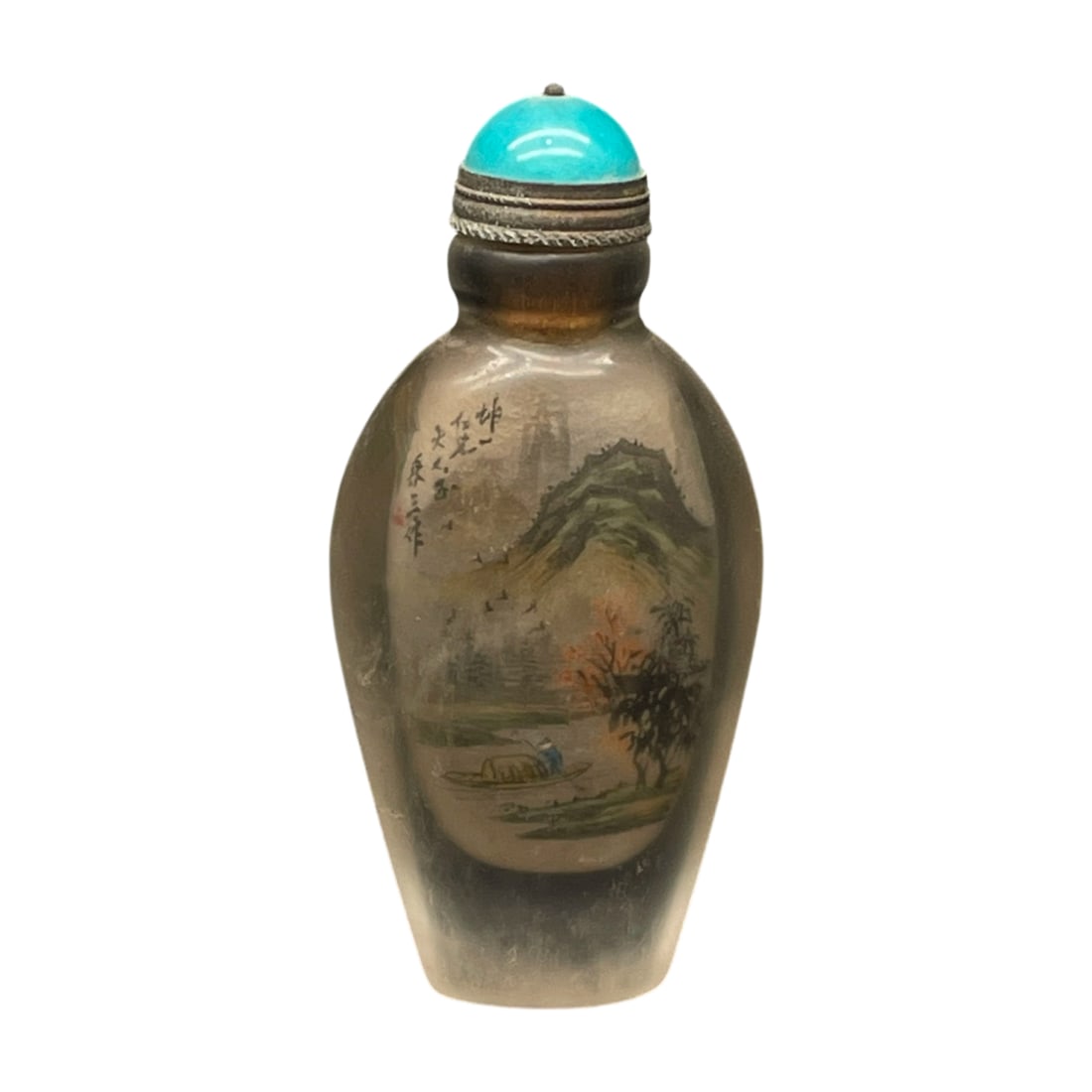 Crystal Inside-Painted Snuff Bottle with Landscape (1 of 10)