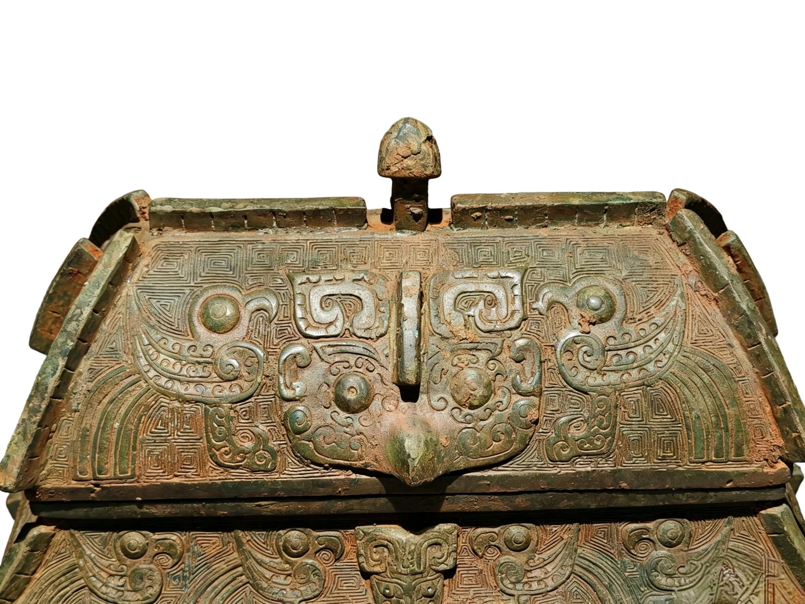 Western Zhou Bronze Rectangular Ritual Vessel with Phoenix Pattern - 3