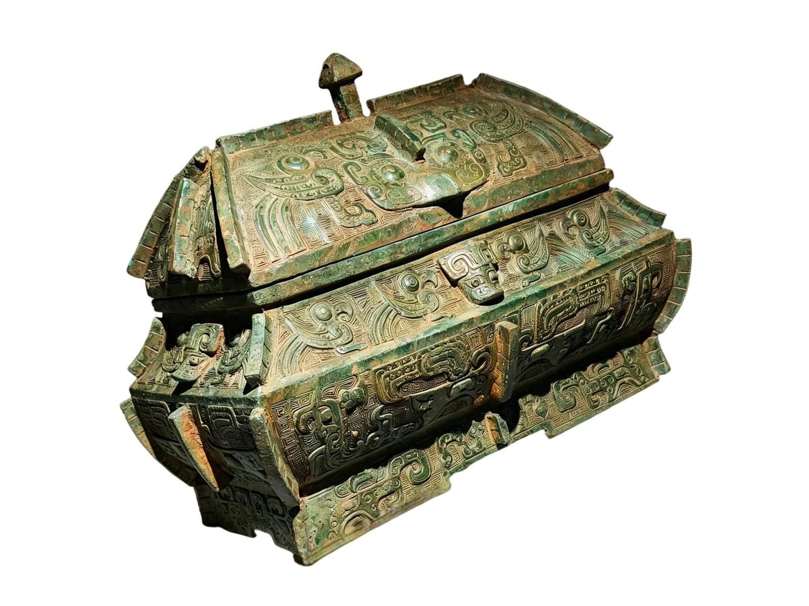 Western Zhou Bronze Rectangular Ritual Vessel with Phoenix Pattern - 7