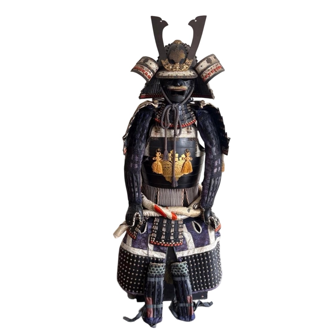 Armor, life-sized arm, armor and helmet set, made by Satsuma Ninshi. (1 of 20)