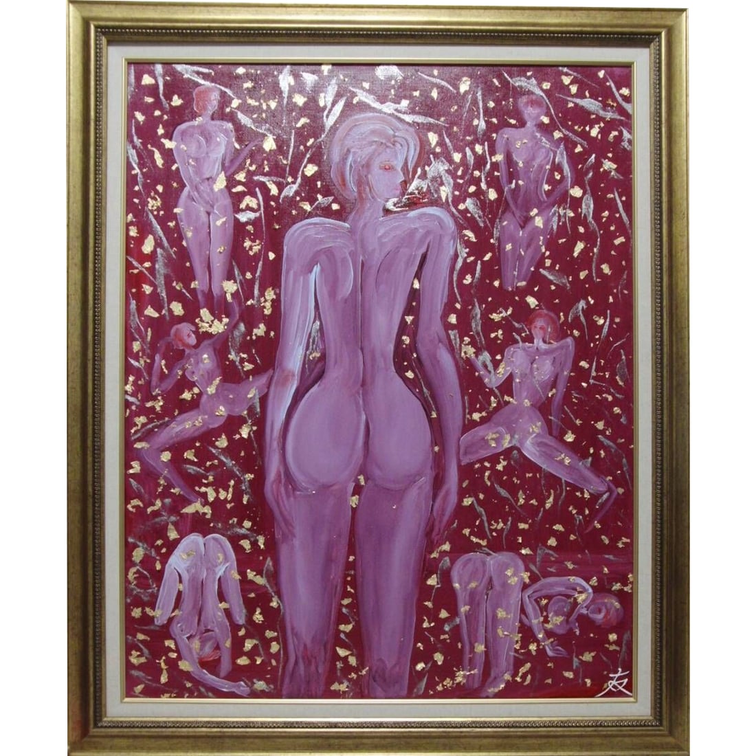 Tomoyuki Kinmai no Sugata (The Figure of Golden Dance), oil painting, F30: Guaranteed authentic, with certificate. "TOMOYUKI Honorary member of the International Association of Artists, personally signed by the artist. This is a valuable work by a popular artist. Title of th