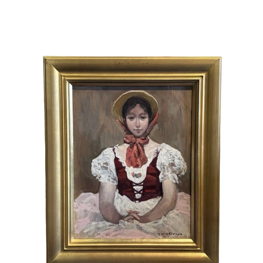 [Koiso Ryohei's Leading Disciple] Yoshinoya Yukishige "Maihime" Oil Painting Size 6 Graduate of (1 of 6)