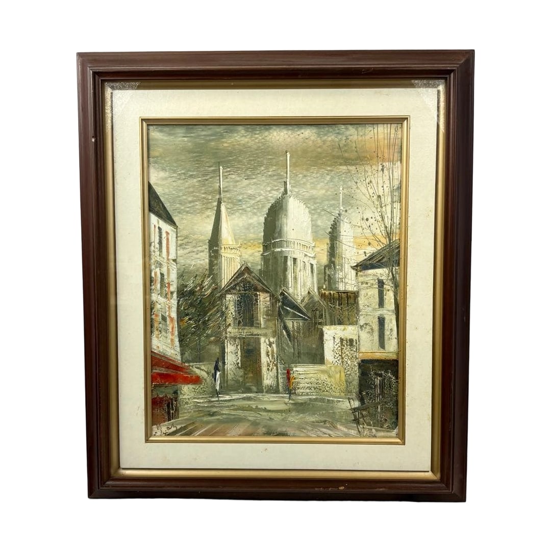 Oil Painting: White Sacred Heart Cathedral: Oil Painting of the White Sacred Heart Cathedral Dimensions Frame Width: Approximately 51.0 cm Height: Approximately 58.5 cm Thickness: Approximately 5.0 cm Artwork Width: Approximately 31.5 cm Height