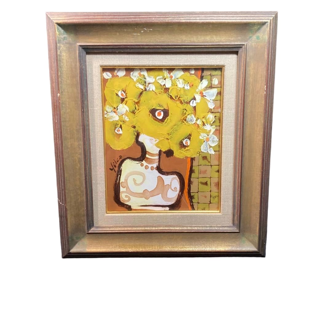 Oil painting "Yellow Flowers" by Kojima Yuko. (1 of 16)