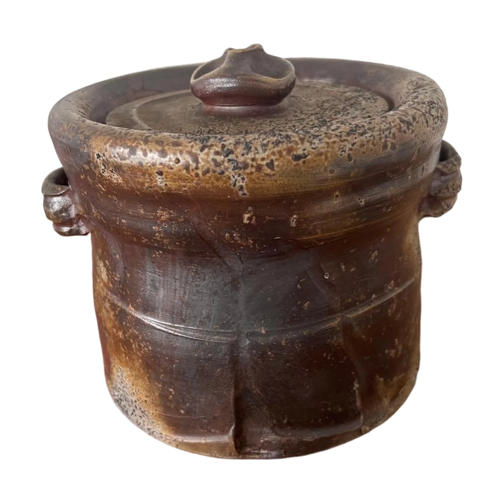 Matsukasa Yasuhiko Bizen Mizusashi Chado Tea Utensil Tomobako Tomonuno Bizen Ware (1 of 19)