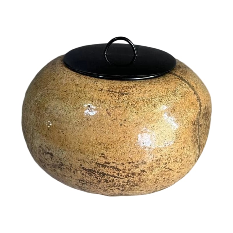 Mizusashi, Inscribed "Fukurame", Old Water Jar, Ko-Kiseto, Lacquer Lid, Paulownia Box, Kintsugi (1 of 10)