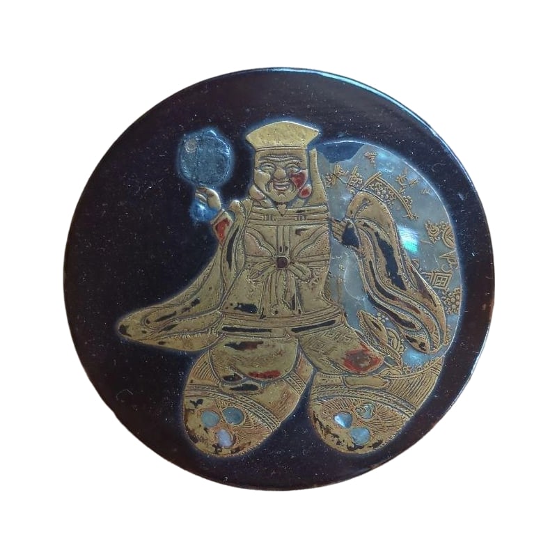 Kinpaku soshoku shikki kogo enkei Daikoku-sama kin maki-e (1 of 12)