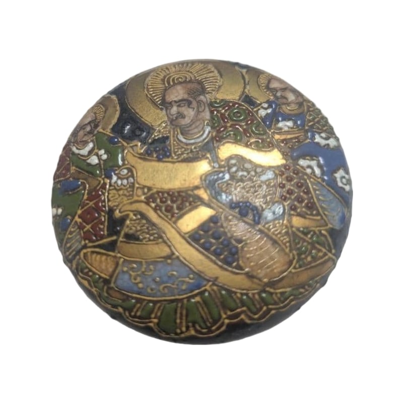 Gilt-Decorated Ceramic Incense Container (1 of 8)