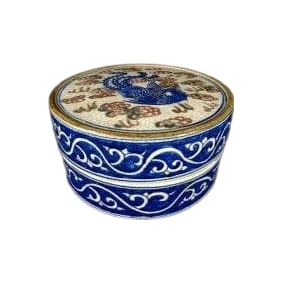 A Qing Dynasty Qianlong Period Qingbai Porcelain Box with Red Cover (1 of 9)