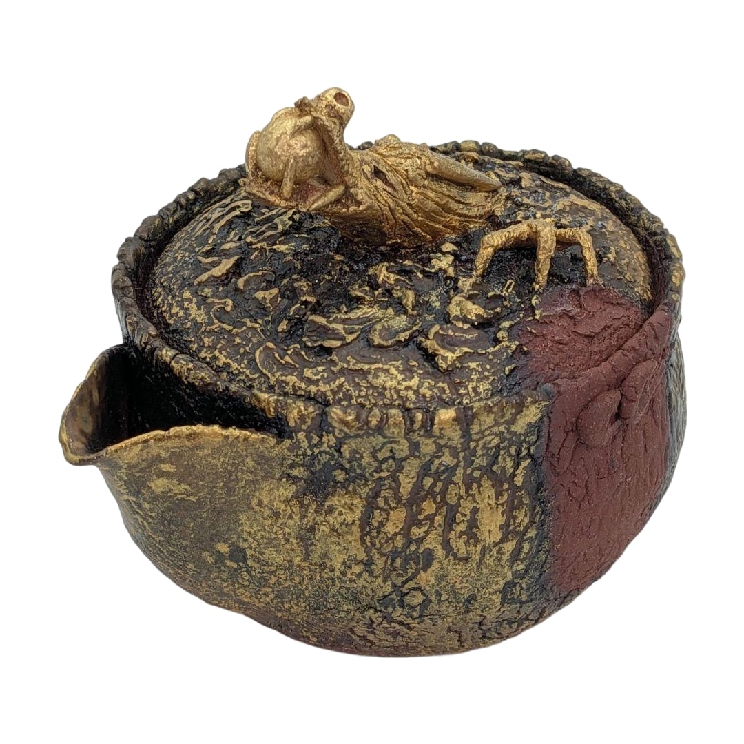 Suzuki Atsuo Zo Bizen-yaki Kin-sai Bizen Ryu-tsume Hobin. Unused New Item. (1 of 19)