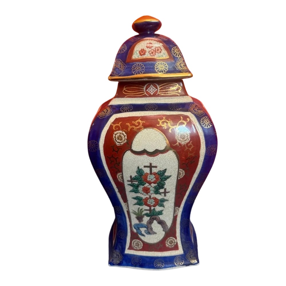 Satsuma-yaki Kachozu Vase, Height 38 cm (1 of 14)