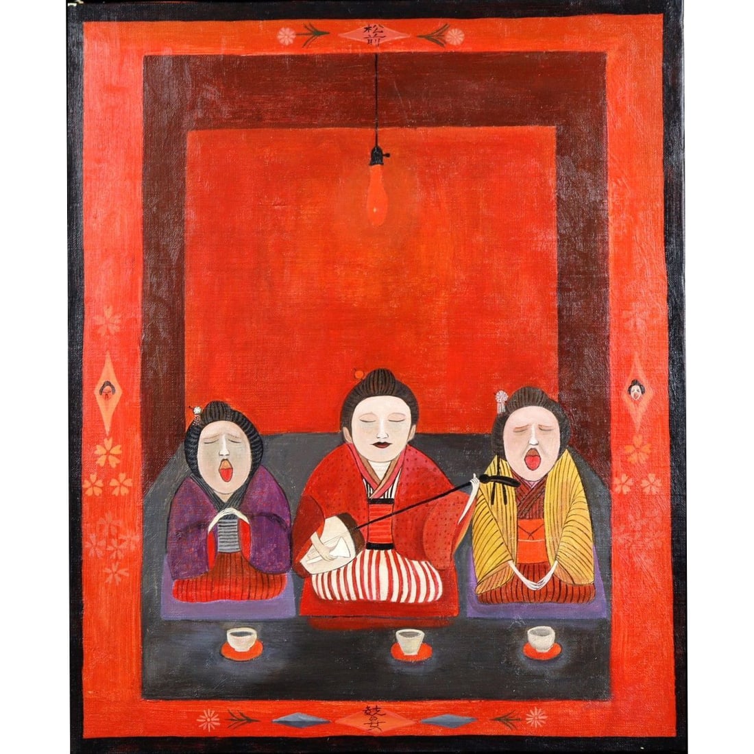 Saito Shin'ichi "Matsumae Echigo Goze Nikki yori" Nikuhitsu Yusai 8-go: Saito Shinichi "Matsumae Echigo Goze Diary" Oil on Canvas, Size 8DimensionsHeight: approximately 44 cm Width: approximately 37 cm (Frame dimensions) Height: approximately 64.5 cm Width: approximately 