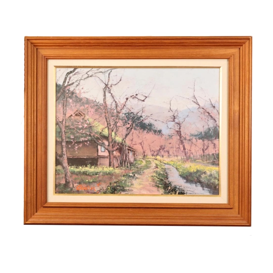 Sato Atsuko, "Anzu no Sato," Oil on Canvas, F6 Size (1 of 14)