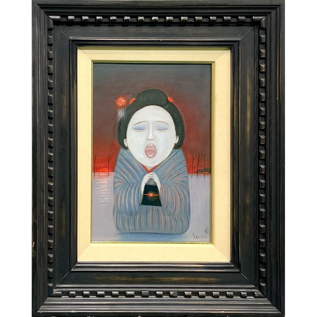 Saito Shin'ichi "Echigo Goze Nikki: Hi no Uta" oil painting: Introducing the oil painting "Echigo Goze Diary: Song of the Sun" by Saito Shin'ichi. "Echigo Goze Diary" is a representative work of Saito Shin'ichi, an emotionally moving series depicting the lives 