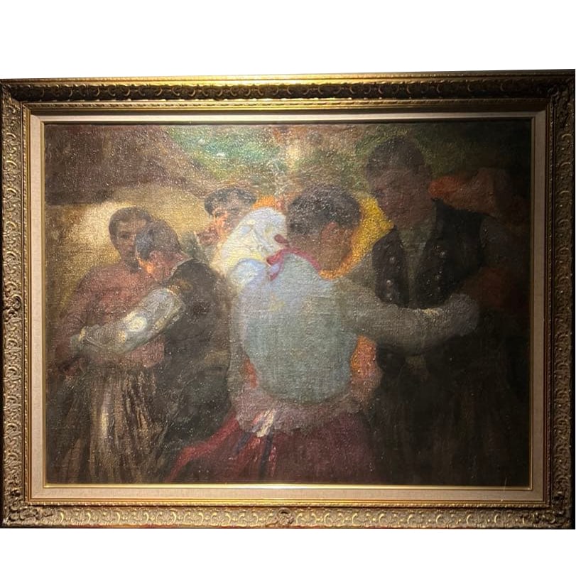 Oil painting, Dance Party, Impasto painting (1 of 5)