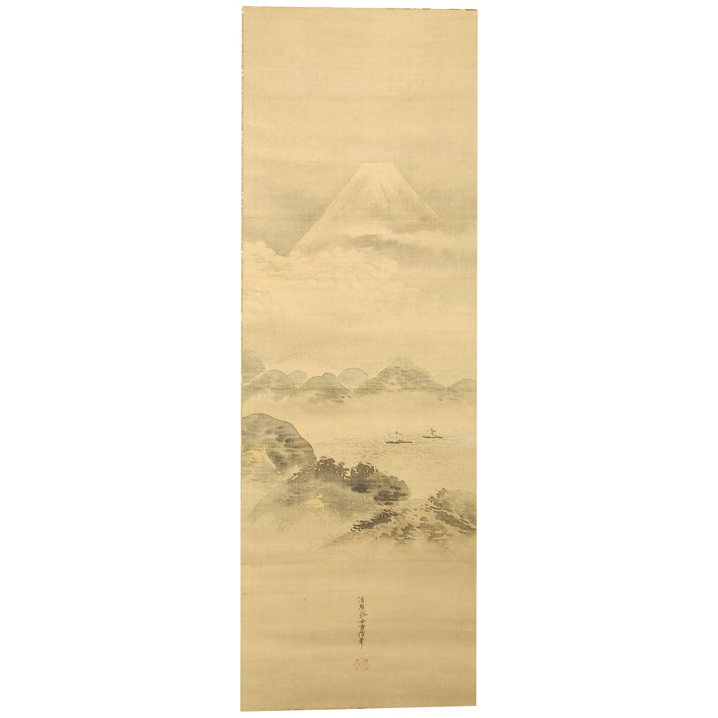 Fujisan-zu, Kiyohara (Kano) Yukinobu, Female Painter, Edo Kano, Hanging Scroll, Hand-painted (1 of 10)