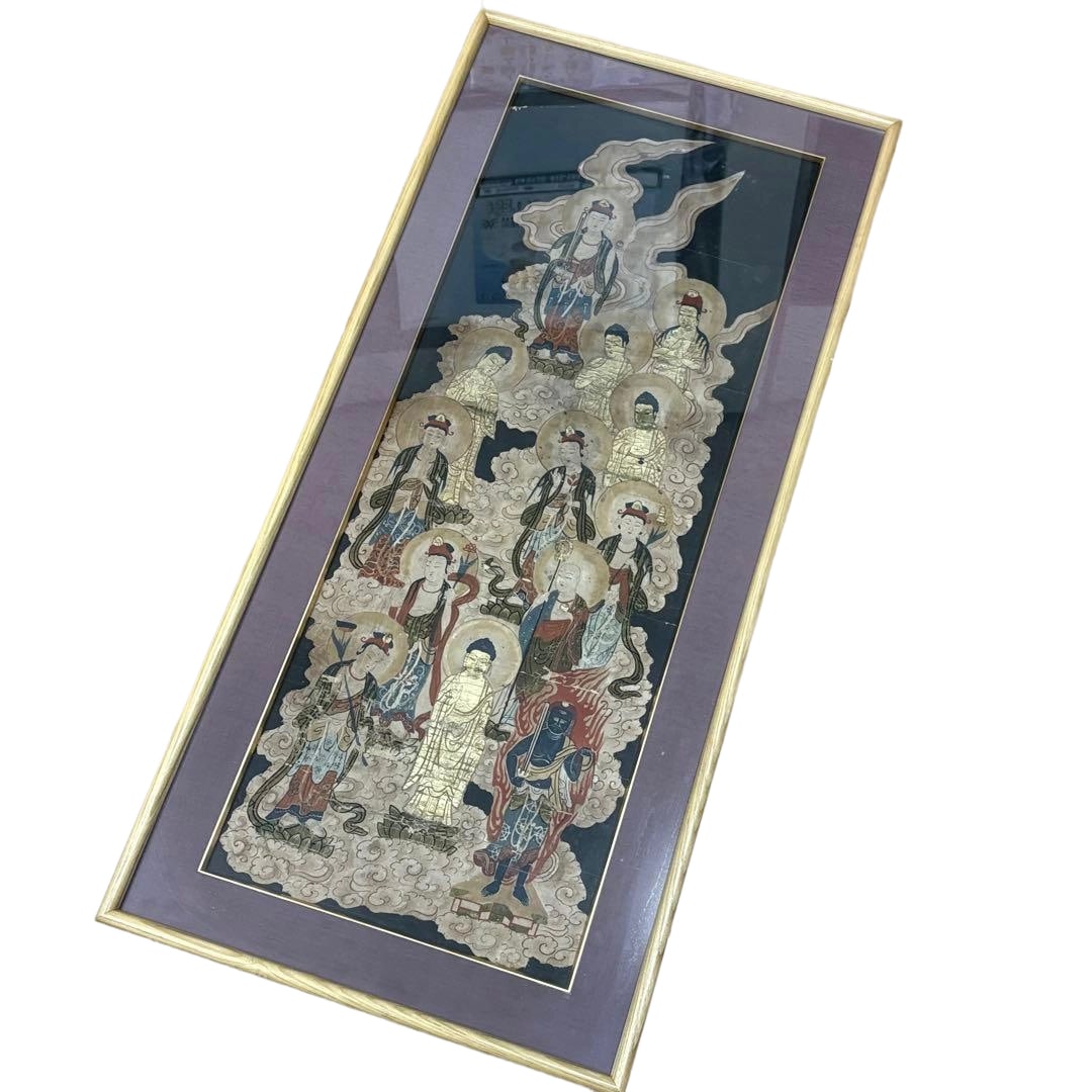 Ancient Buddhist Painting: Thirteen Buddhas, Fudo Myoo, Bodhisattva (1 of 9)