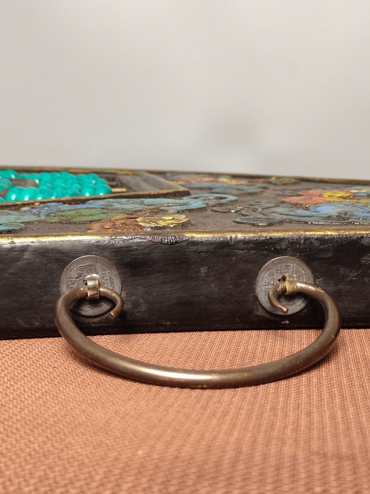 Solid Wood Gilded Pipa-style Lacquer Abacus - 14