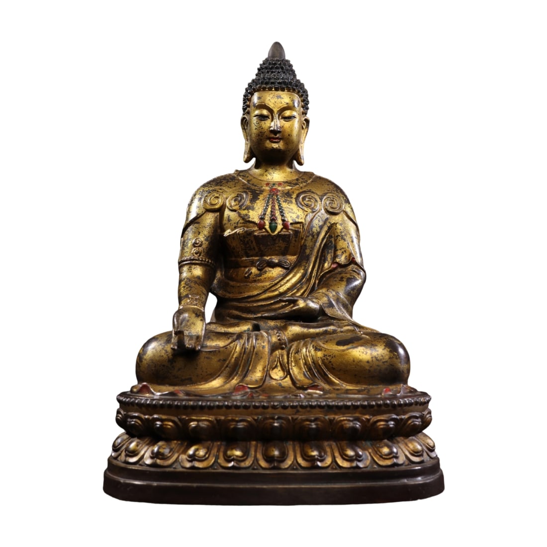 Pure Copper Amitabha Buddha Statue: This pure copper Amitabha Buddha statue is well-proportioned and heavy, with a magnificent appearance. The craftsmanship is exquisite, and the color is elegant, embodying the solemnity and