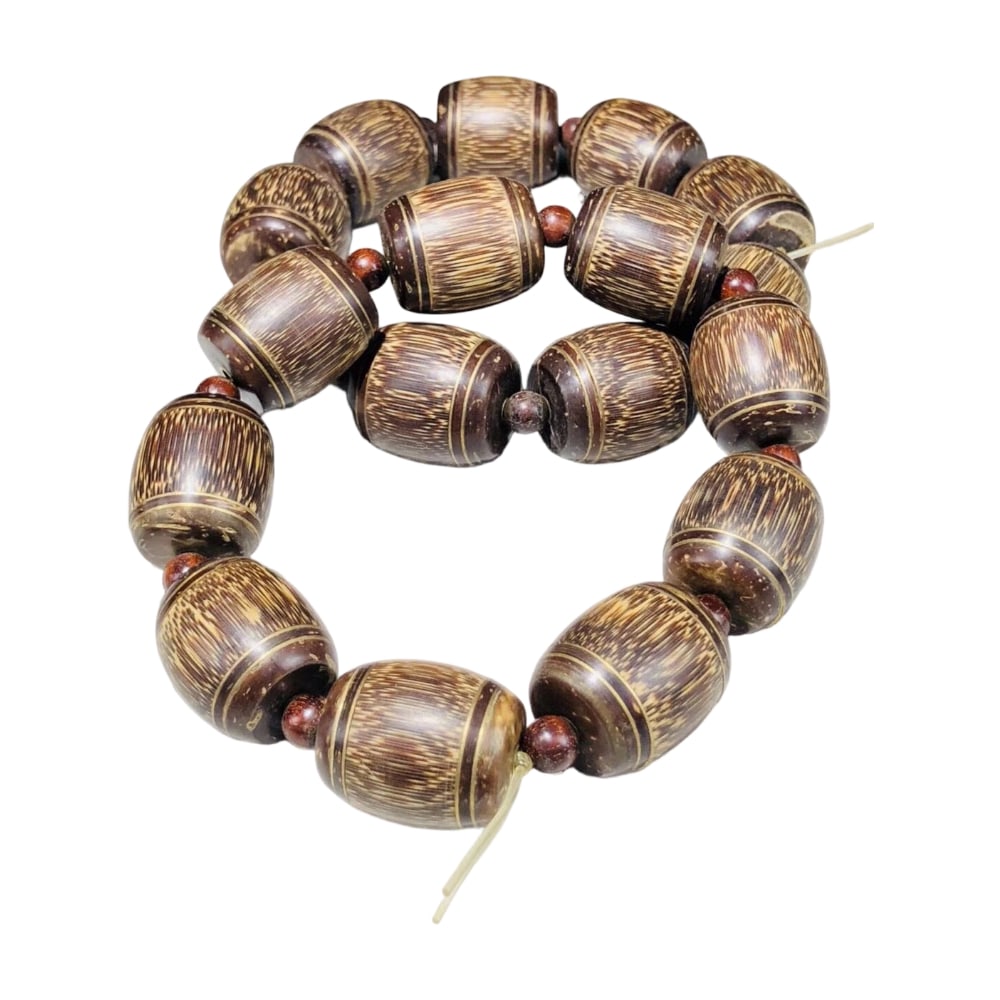 Natural Golden Silk Bamboo Bracelet 21.6x18.8mm 145g: This bracelet is made from natural golden silk bamboo, featuring delicate textures and a warm luster. Golden silk bamboo is highly favored by collectors for its unique sheen and texture. The