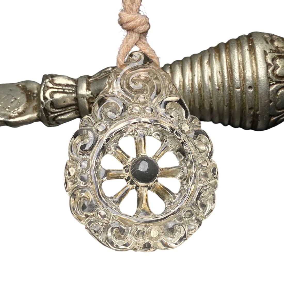 Tibetan Old Collection Natural Crystal Dharma Wheel (1 of 10)