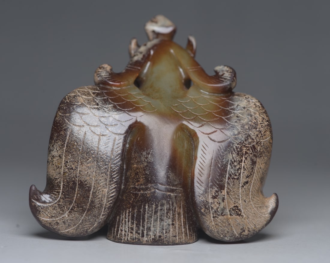 Hetian Ancient Jade Eagle Deity - 3