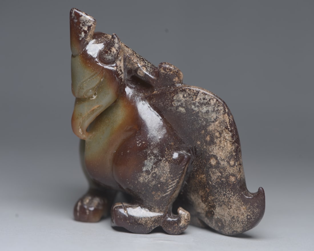 Hetian Ancient Jade Eagle Deity - 4
