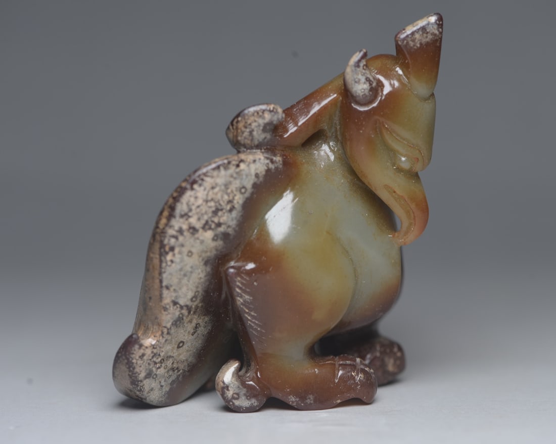 Hetian Ancient Jade Eagle Deity - 5