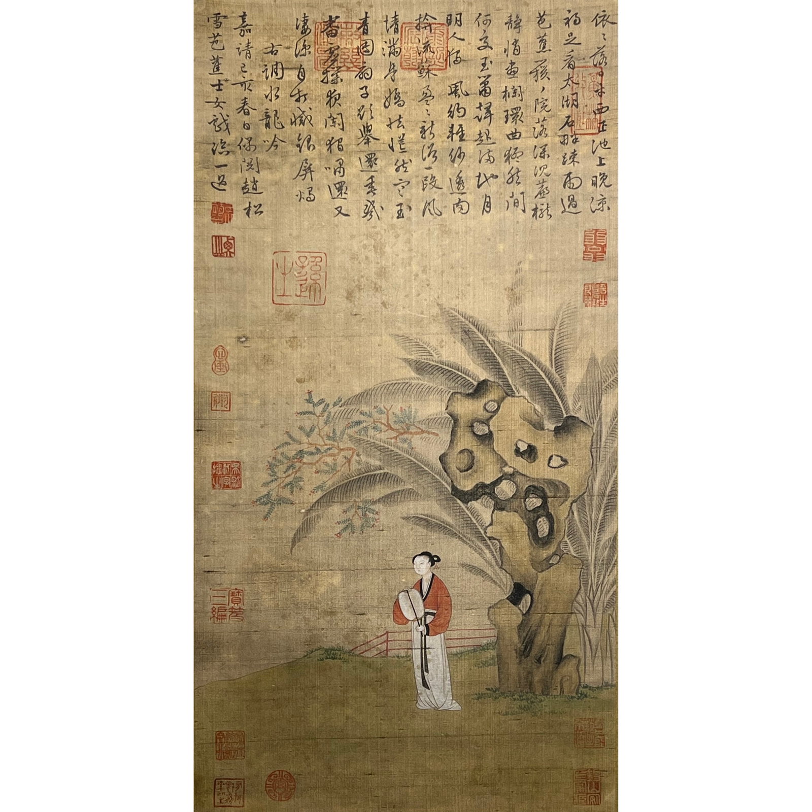 Ming Dynasty Silk Lady Portrait Hanging Scroll (1 of 10)