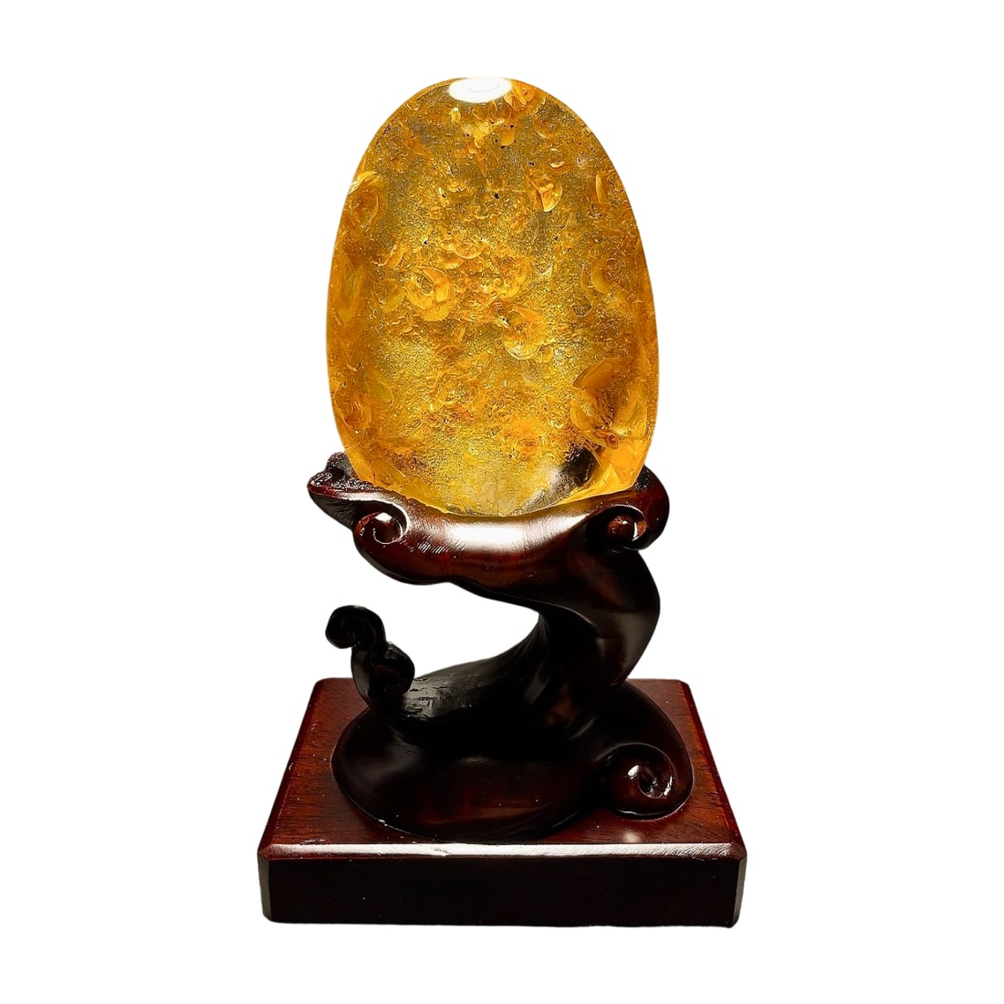 Natural Yellow Gel Flower Crystal Rough Stone Ornament (1 of 10)