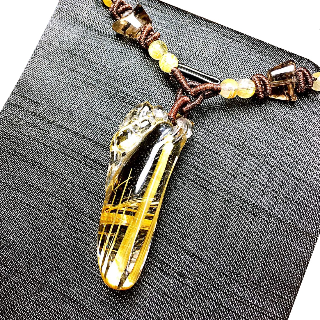 Titanium Crystal Pixiu Longevity Melon Pendant (1 of 9)