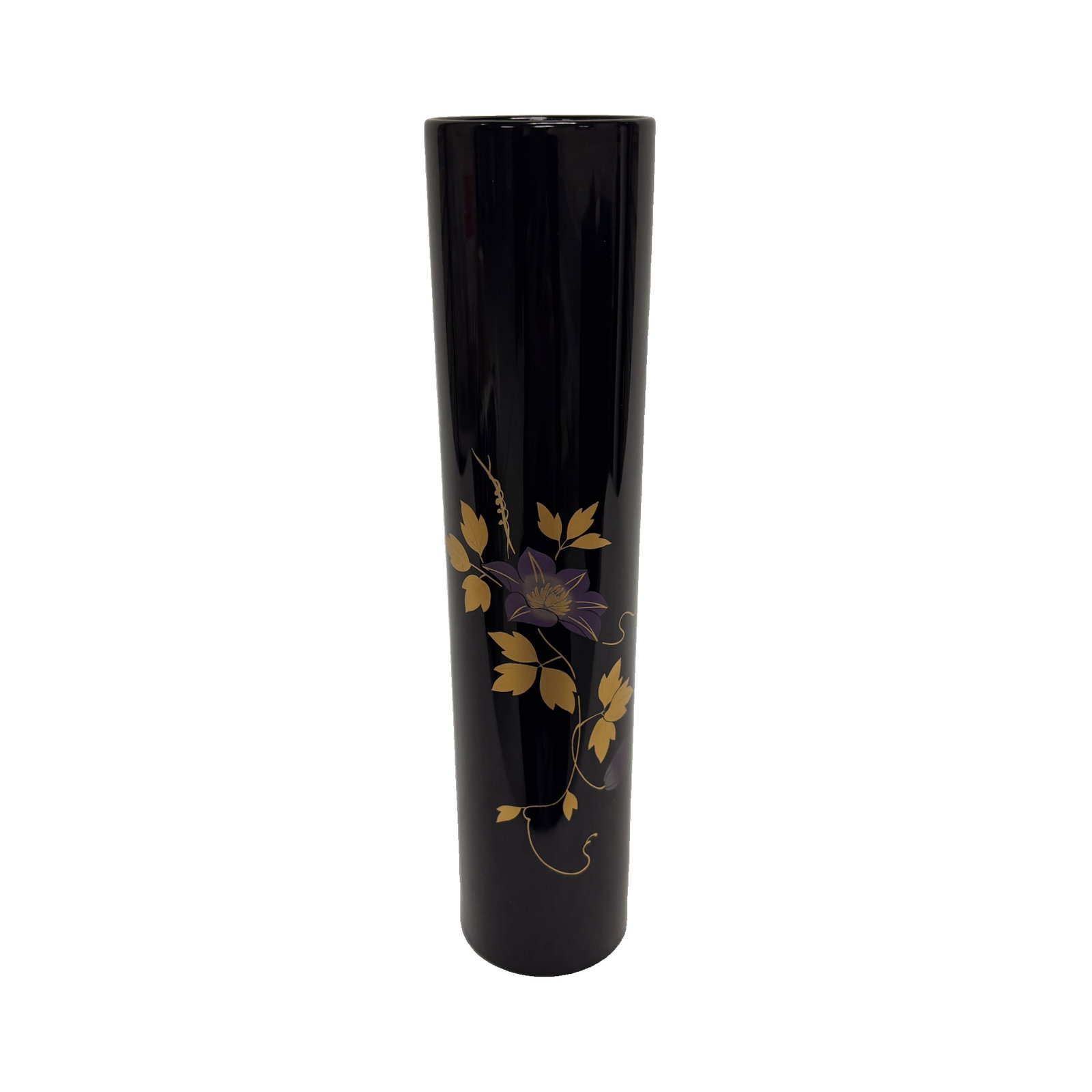 Japanese Lacquerware Vase Wooden Vase with Alloy Accents: This refined Japanese lacquerware vase embodies centuries of traditional craftsmanship and the essence of Eastern aesthetics. Crafted from natural wood and enhanced with alloy accents, the piece is