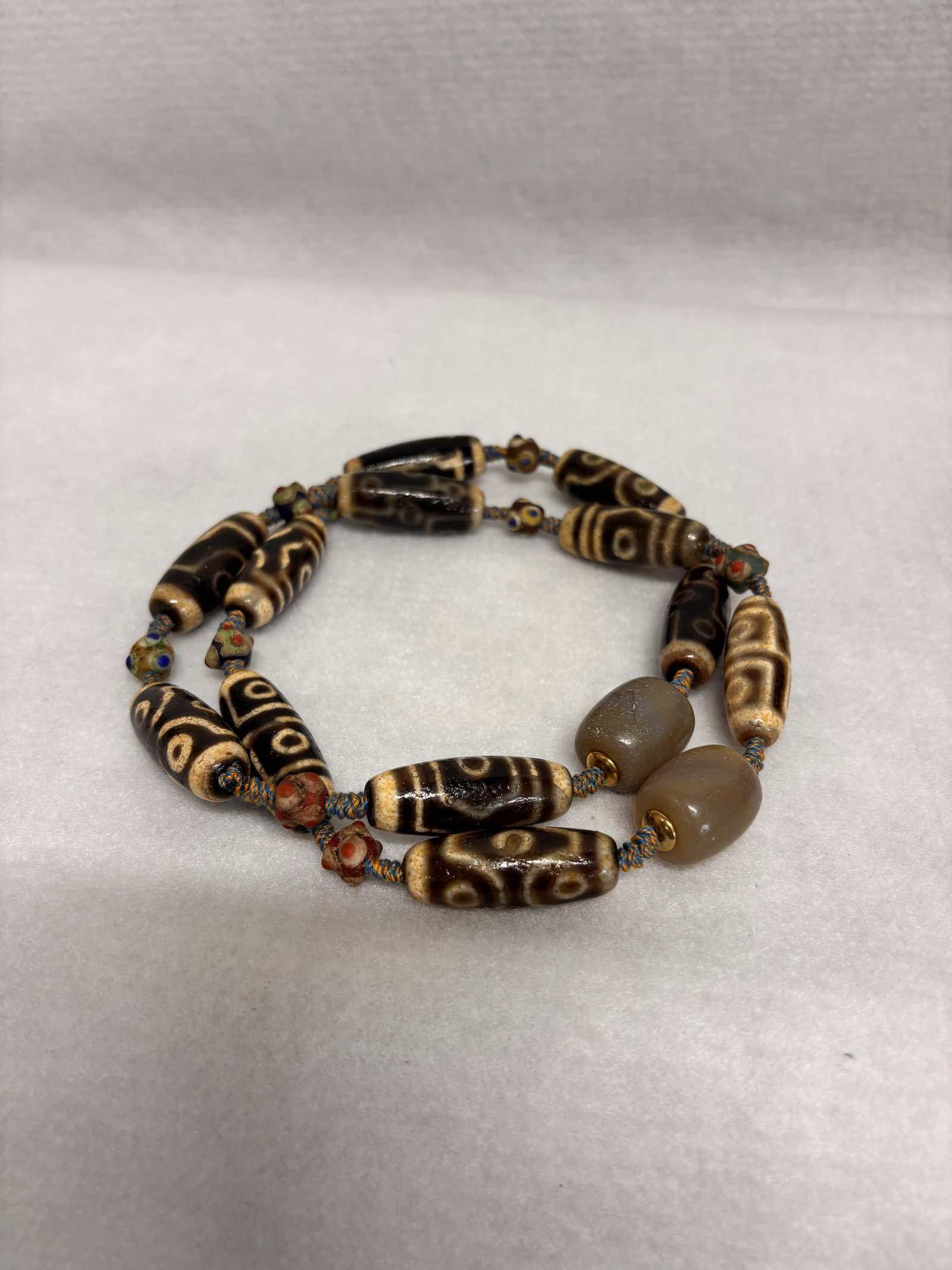 Agate Dzi Bead Bracelet - 6